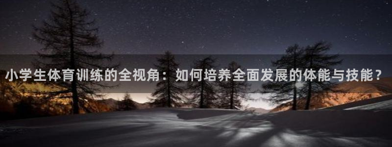 米兰体育官方正版app新能源：小学生体育训练的全视角：如何培