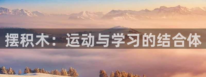 米兰体育官方正版app娱乐40996：摆积木：运动与学习的结