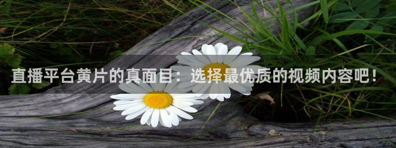 857直播体育足球主播：直播平台黄片的真面目：选择最优质的视频内容吧！